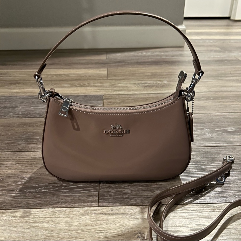 Coach Teri Shoulder Bag in Clay / Silver